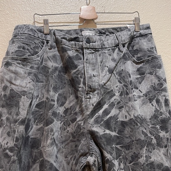 Good American High Rise Straight Leg Jeans Marbled Grey Size 18 - Picture 4 of 7